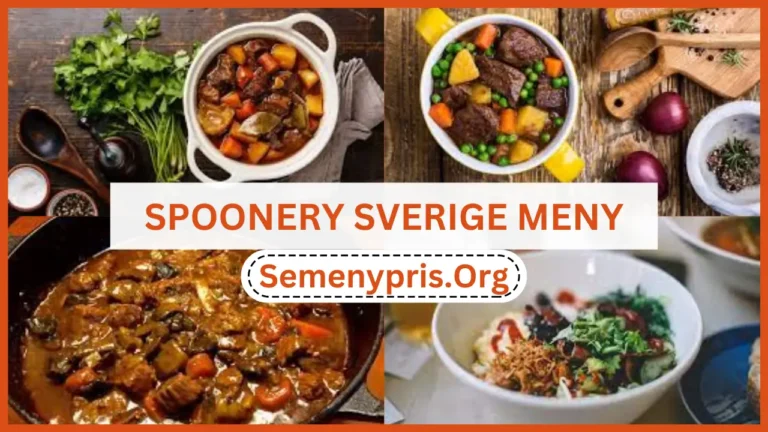 Spoonery Sverige-meny och uppdaterade priser 2024